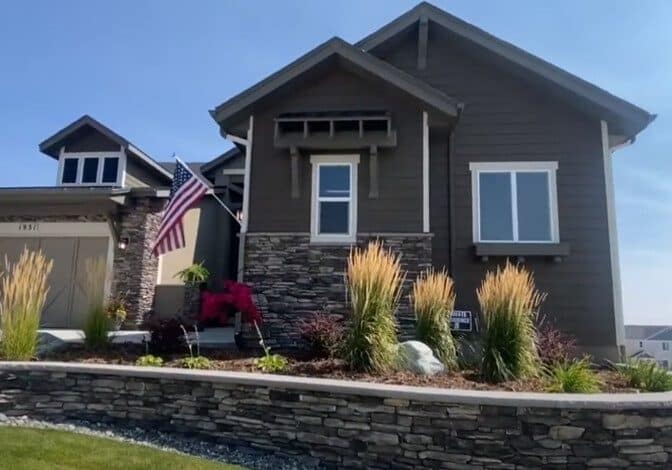 Landscaping and Brick Retaining Walls of Home in Colorado Springs by Denver Retianing Wall Pros