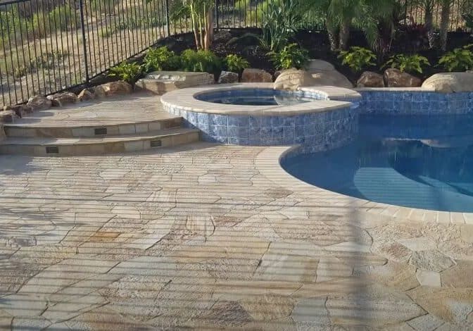 Constructing a Pool Deck a House in Denver by Denver Retaining Wall Pros
